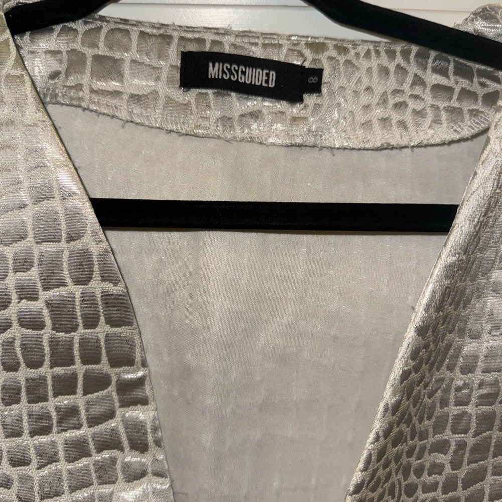 Missguided Metallic Croc-Embossed Set - Picture 4 of 6
